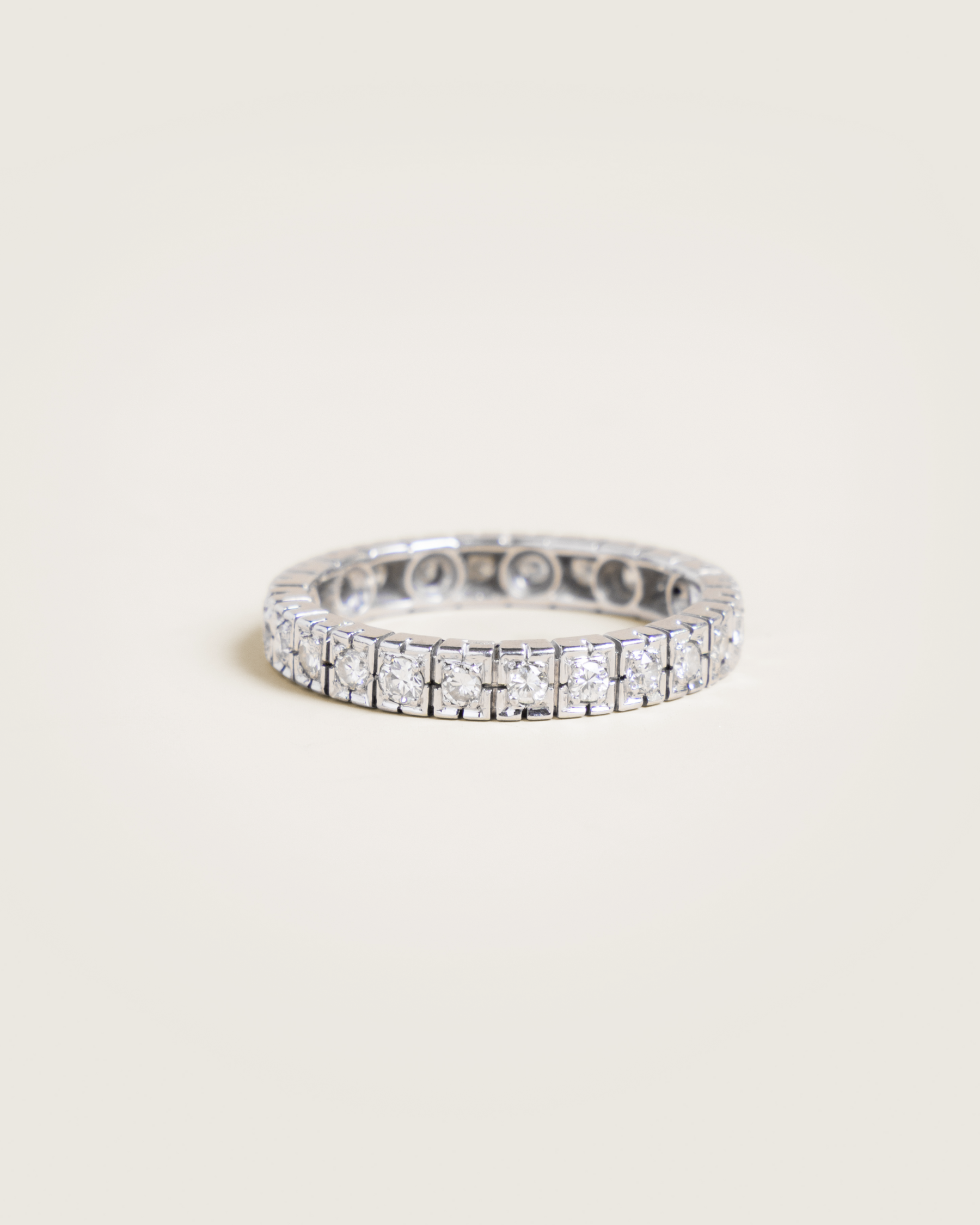 French Hallmarked 18K 0.70ctw Diamond Eternity Band