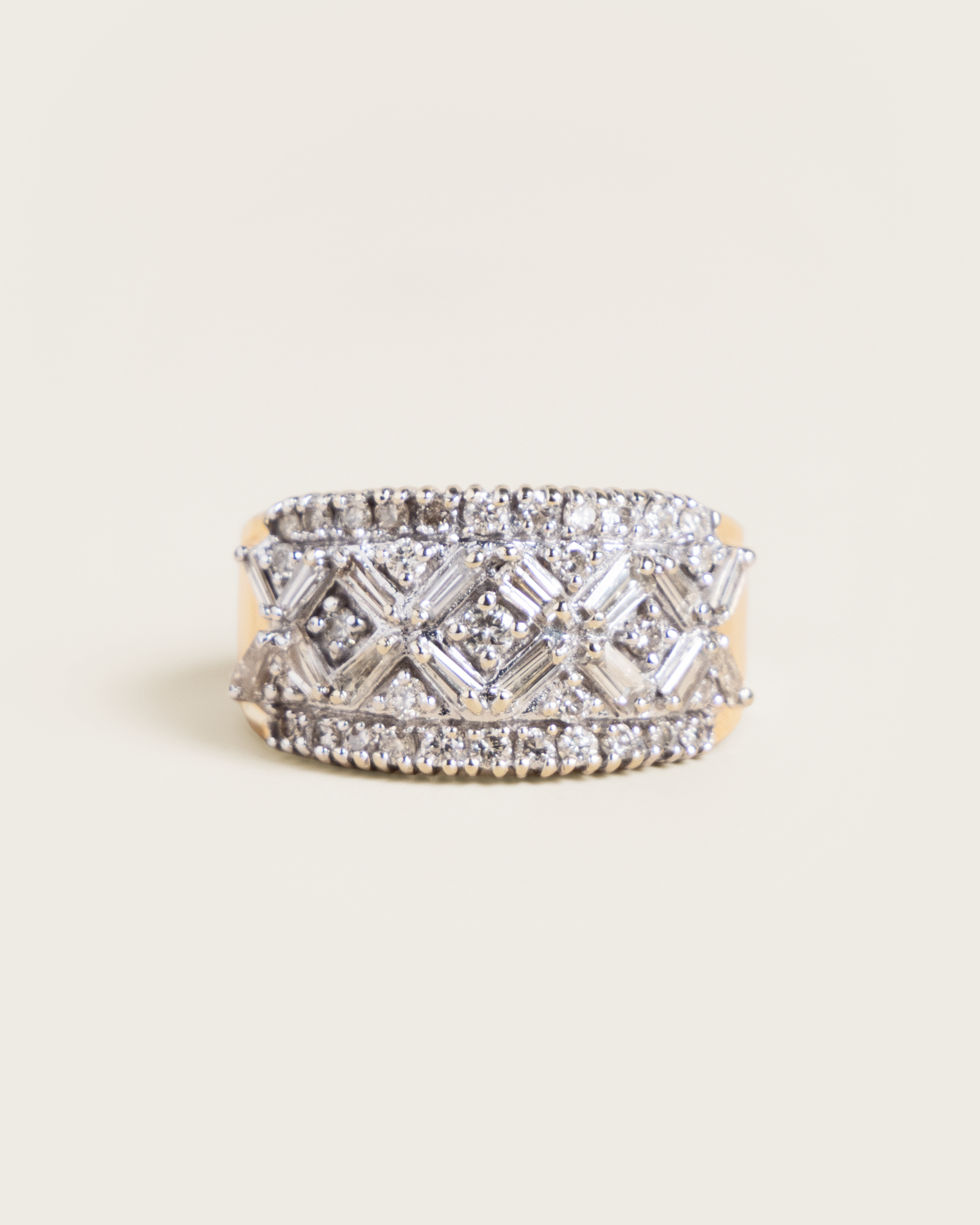 14K 1.45ctw Diamond Zigzag Band