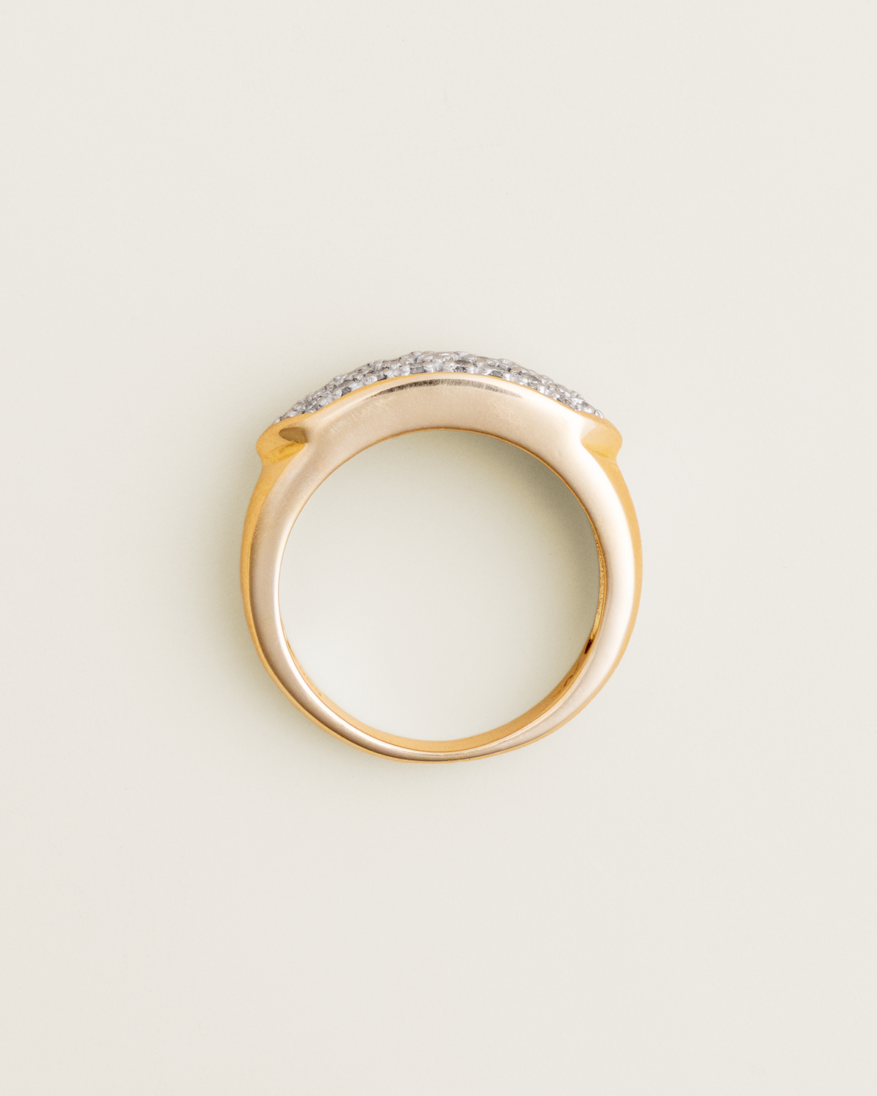 1980s Estate 14K Diamond Pavé Band Ring