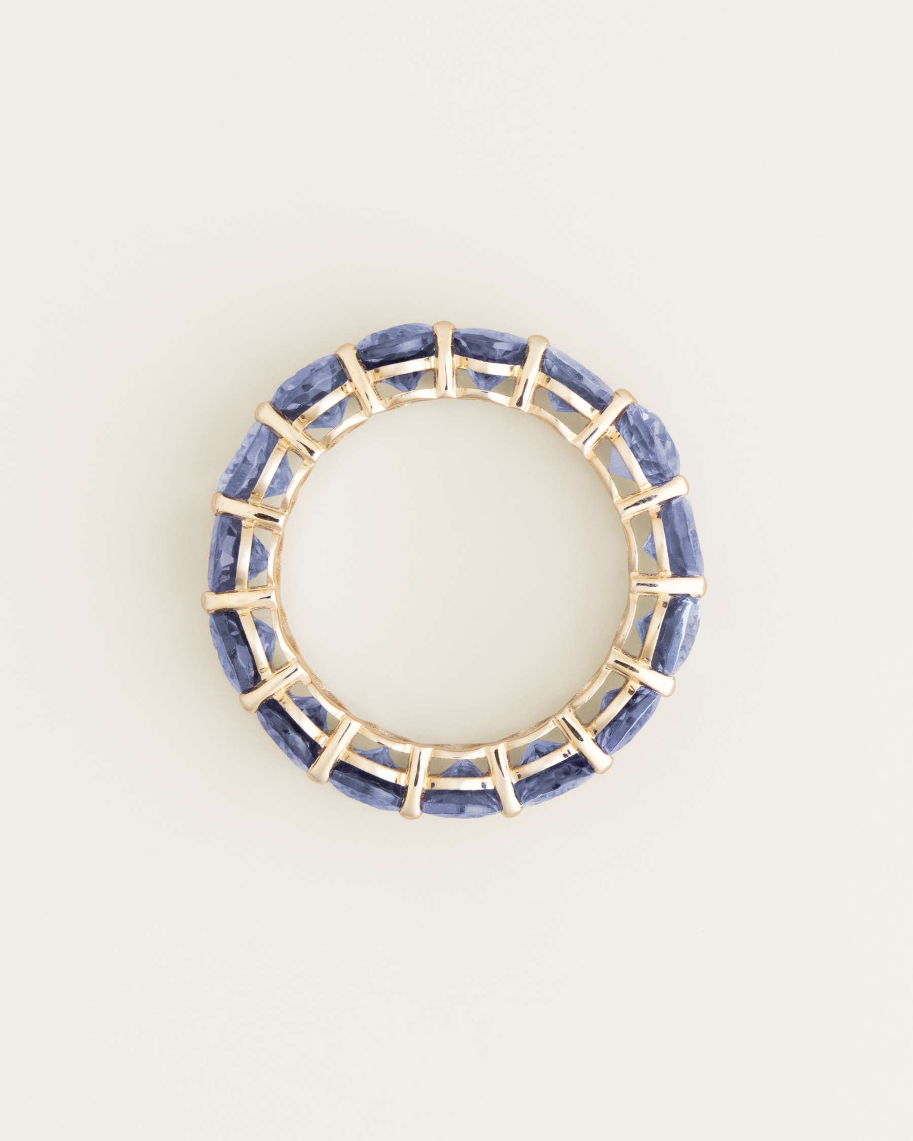 14K 3ctw Oval Tanzanite Eternity Band