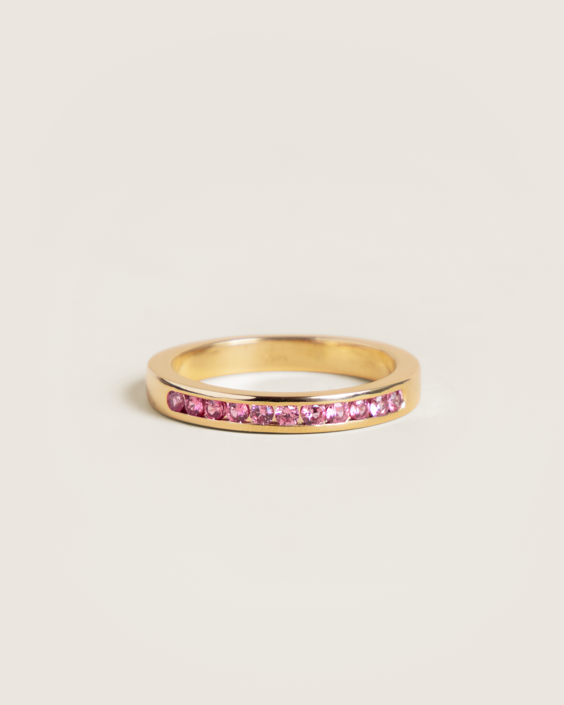 14K 0.80ctw Pink Sapphire Channel Band