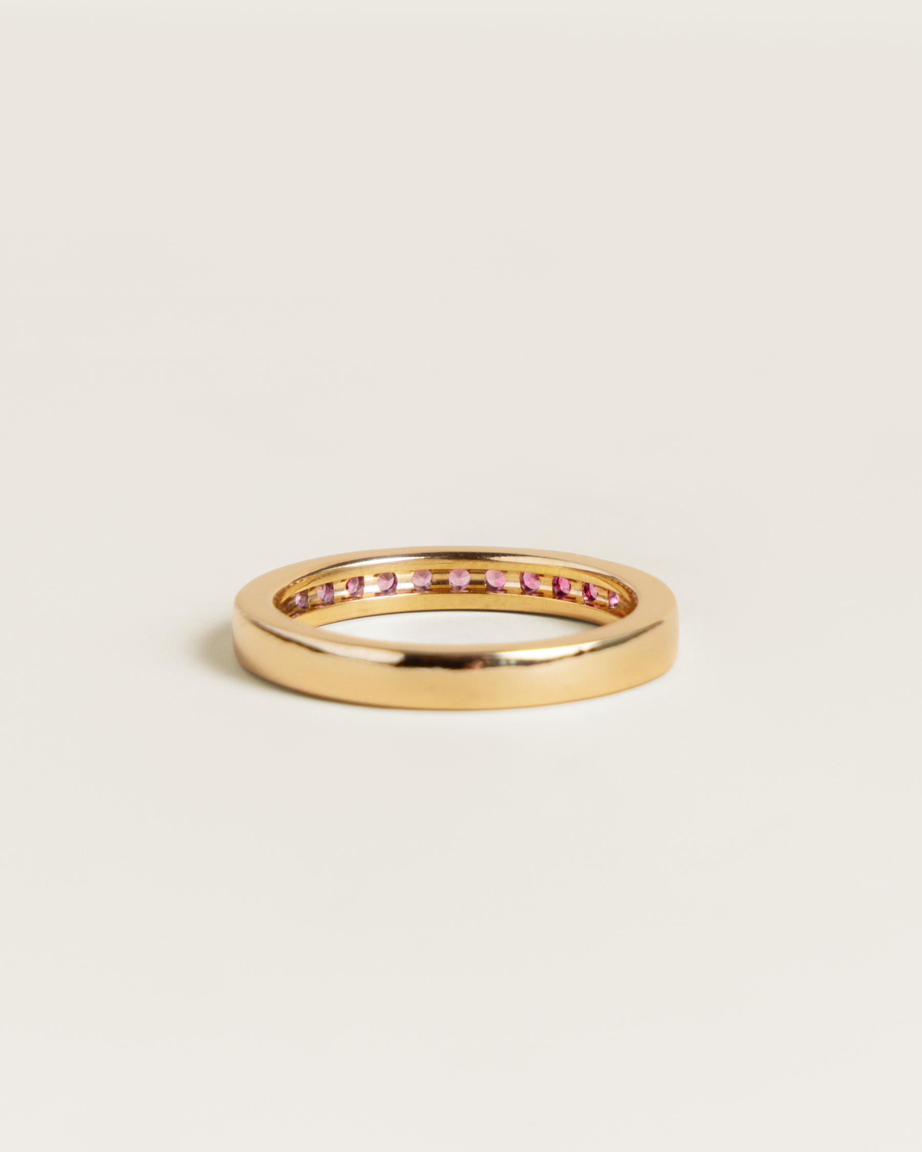 14K 0.80ctw Pink Sapphire Channel Band