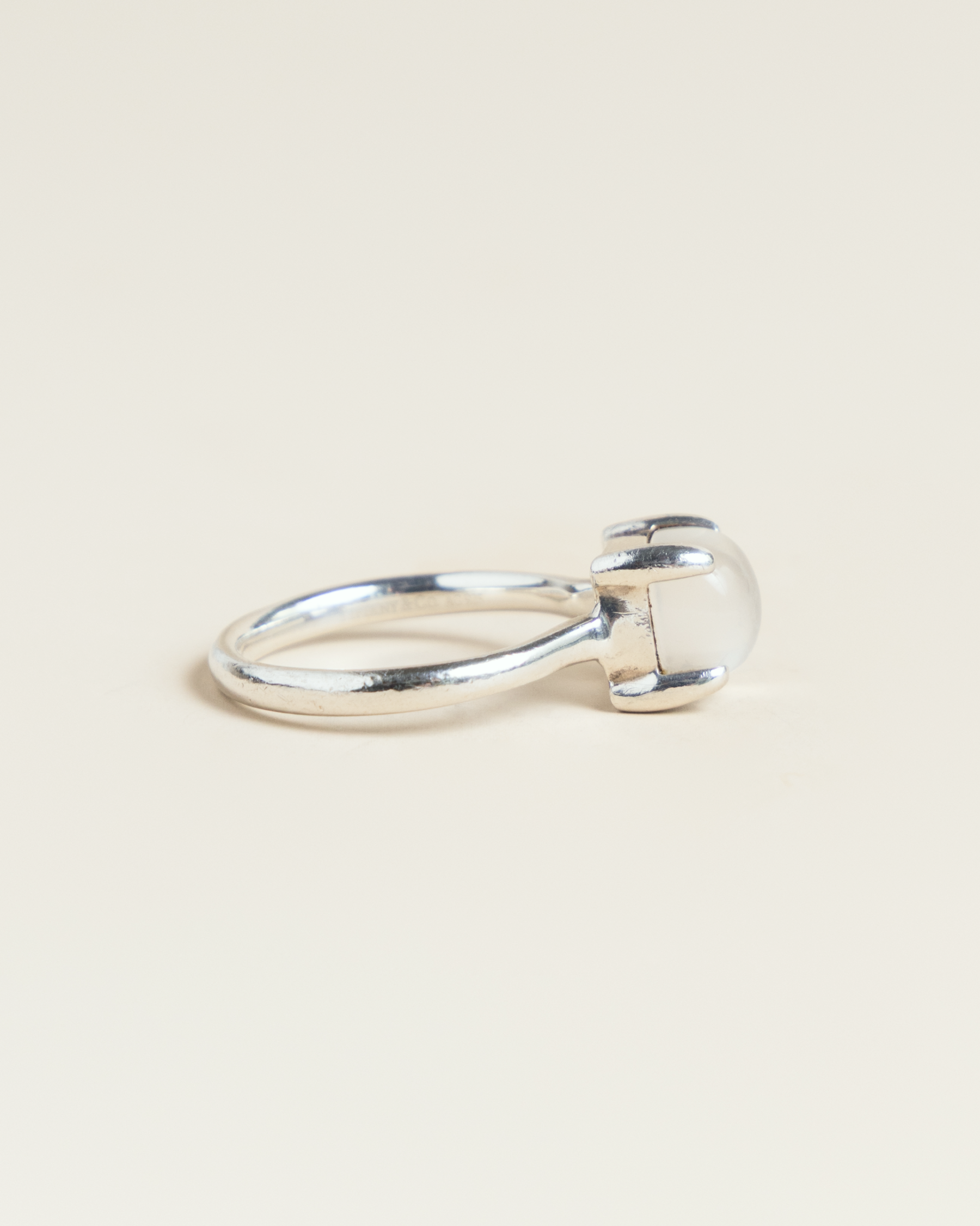 Tiffany & Co. Sterling Silver Paloma Picasso Moonstone Sugar Stack Ring